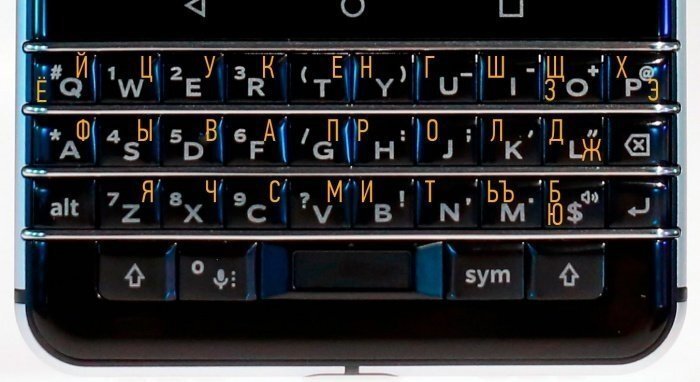 KEYone новая раскладка русской клавиатуры
